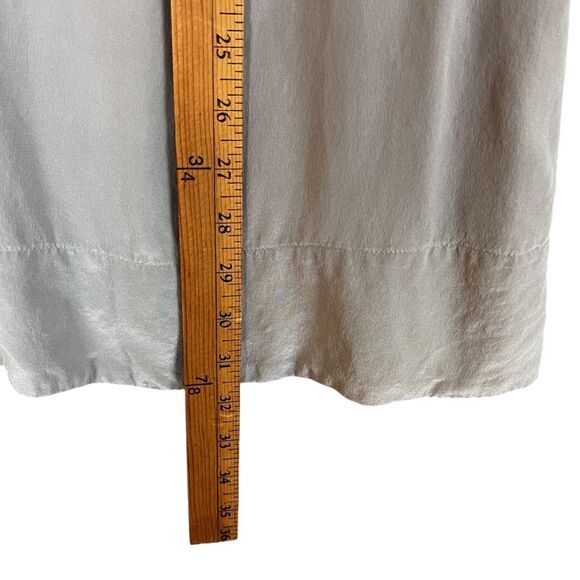 J JILL 100% Silk Tunic Top Dress Button Front Long Sleeve Pockets Round Neck, M - Picture 11 of 14